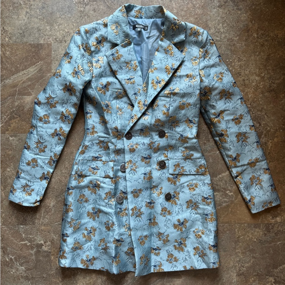 Floral Double-Breasted Dress